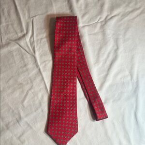 Classic Red Geometric Men's Silk Tie